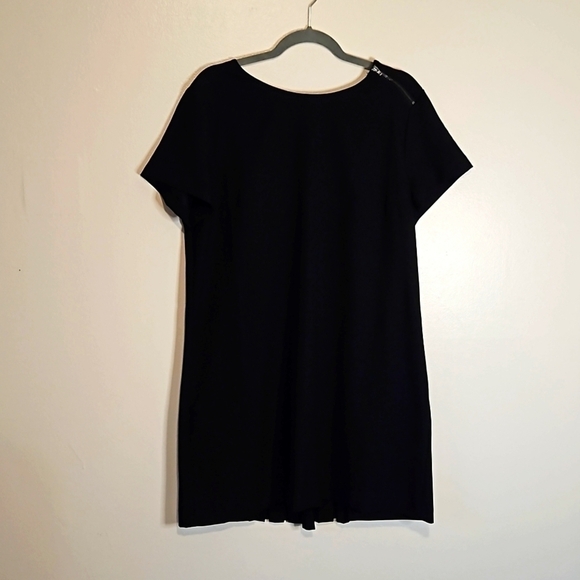 Banana Republic Black Sheath Dress Short Sleeve Large Petite - Picture 1 of 6